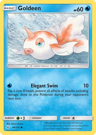 Image of Goldeen 048  - Reverse Holofoil SM  Unbroken Bonds - Common
