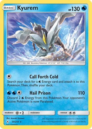 Image of Kyurem 050/214  - Reverse Holofoil SM  Unbroken Bonds - Holo Rare