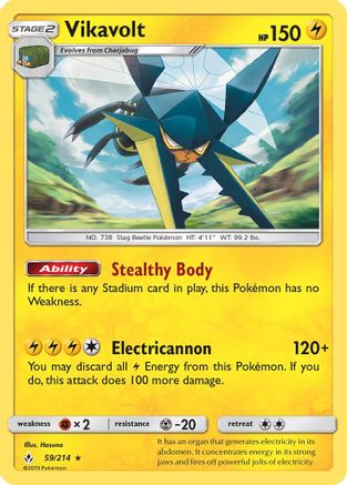 Image of Vikavolt 059/214  - Holofoil SM  Unbroken Bonds - Holo Rare