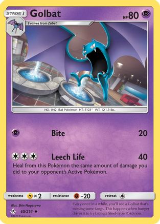 Image of Golbat 065/214  SM  Unbroken Bonds - Uncommon