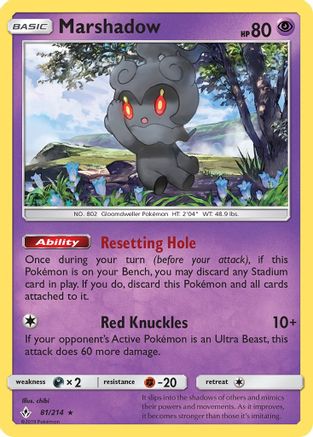 Image of Marshadow 081/214  - Reverse Holofoil SM  Unbroken Bonds - Holo Rare