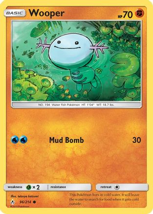 Image of Wooper 096/214  SM  Unbroken Bonds - Common