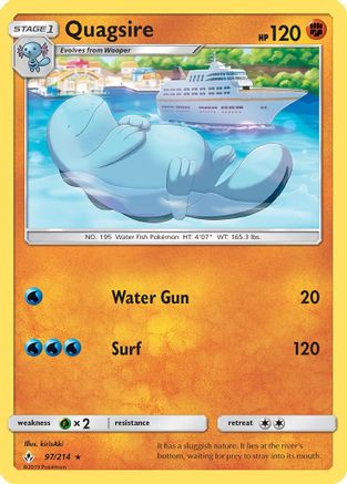 Image of Quagsire 097/214  - Reverse Holofoil SM  Unbroken Bonds - Rare