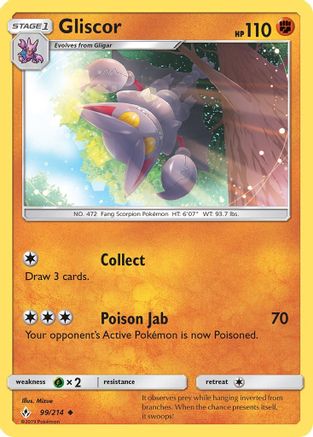 Image of Gliscor 099  SM  Unbroken Bonds - Uncommon