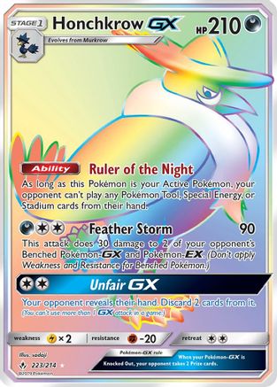 Image of Honchkrow GX (Secret) 223  - Holofoil SM  Unbroken Bonds - Secret Rare