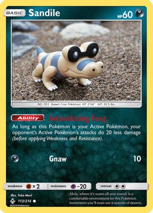 Image of Sandile (113) 113/214  - Reverse Holofoil SM  Unbroken Bonds - Common