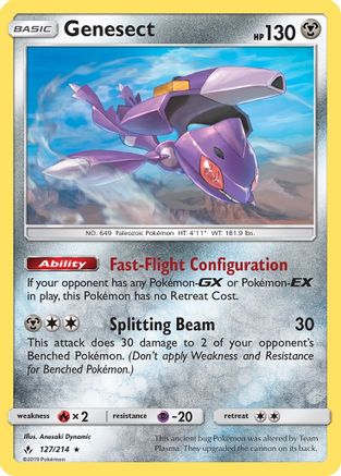 Image of Genesect 127/214  SM  Unbroken Bonds - Rare