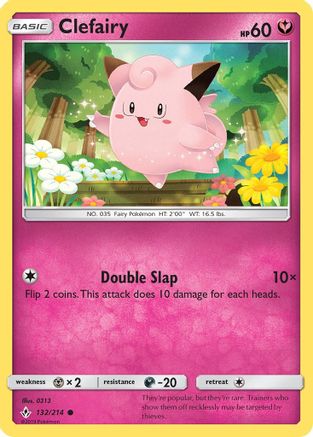 Image of Clefairy 132/214  - Reverse Holofoil SM  Unbroken Bonds - Common