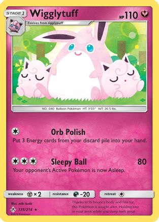 Image of Wigglytuff 135/214  SM  Unbroken Bonds - Rare