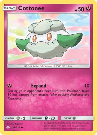 Image of Cottonee 139/214  - Reverse Holofoil SM  Unbroken Bonds - Common