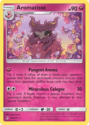 Image of Aromatisse 142/214  - Reverse Holofoil SM  Unbroken Bonds - Rare