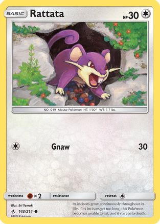 Image of Rattata 143/214  SM  Unbroken Bonds - Common