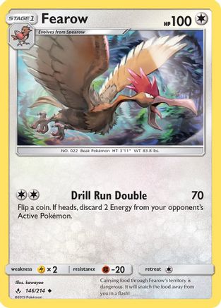 Image of Fearow 146  SM  Unbroken Bonds - Uncommon