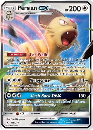 Image of Persian GX 149/214  - Holofoil SM  Unbroken Bonds - Ultra Rare