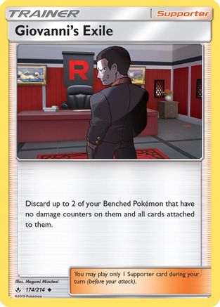 Image of Giovanni's Exile 174/214  - Reverse Holofoil SM  Unbroken Bonds - Uncommon