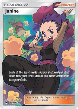 Image of Janine (Full Art) 210  - Holofoil SM  Unbroken Bonds - Ultra Rare