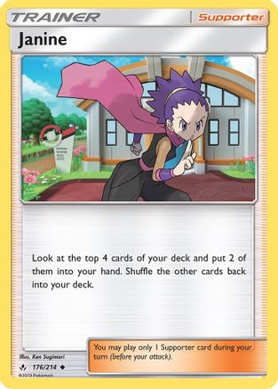 Image of Janine 176/214  - Reverse Holofoil SM  Unbroken Bonds - Uncommon
