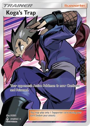 Image of Koga's Trap (Full Art) 211  - Holofoil SM  Unbroken Bonds - Ultra Rare