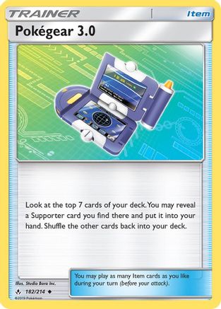 Image of Pokegear 3.0 182/214  SM  Unbroken Bonds - Uncommon