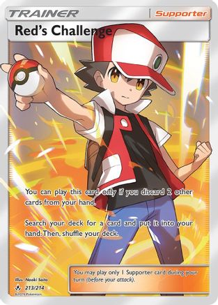 Image of Red's Challenge (Full Art) 213  - Holofoil SM  Unbroken Bonds - Ultra Rare