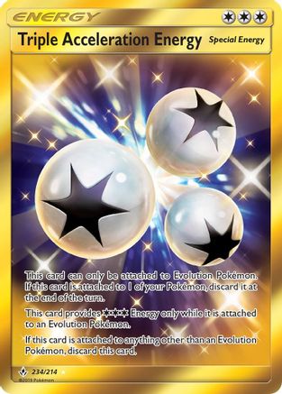 Image of Triple Acceleration Energy (Secret) 234/214  - Holofoil SM  Unbroken Bonds - Secret Rare