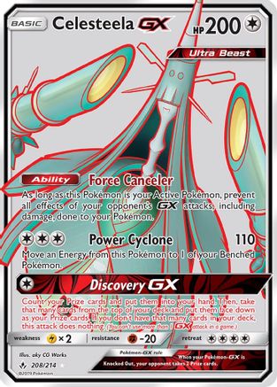 Image of Celesteela GX (Full Art) 208  - Holofoil SM  Unbroken Bonds - Ultra Rare