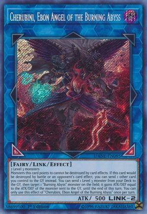 Image of Cherubini, Ebon Angel of the Burning Abyss (DANE-EN095) - Dark Neostorm Unlimited