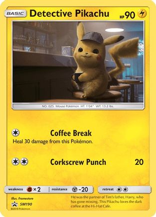 Image of Detective Pikachu SM190  - Holofoil SM Promos - Promo