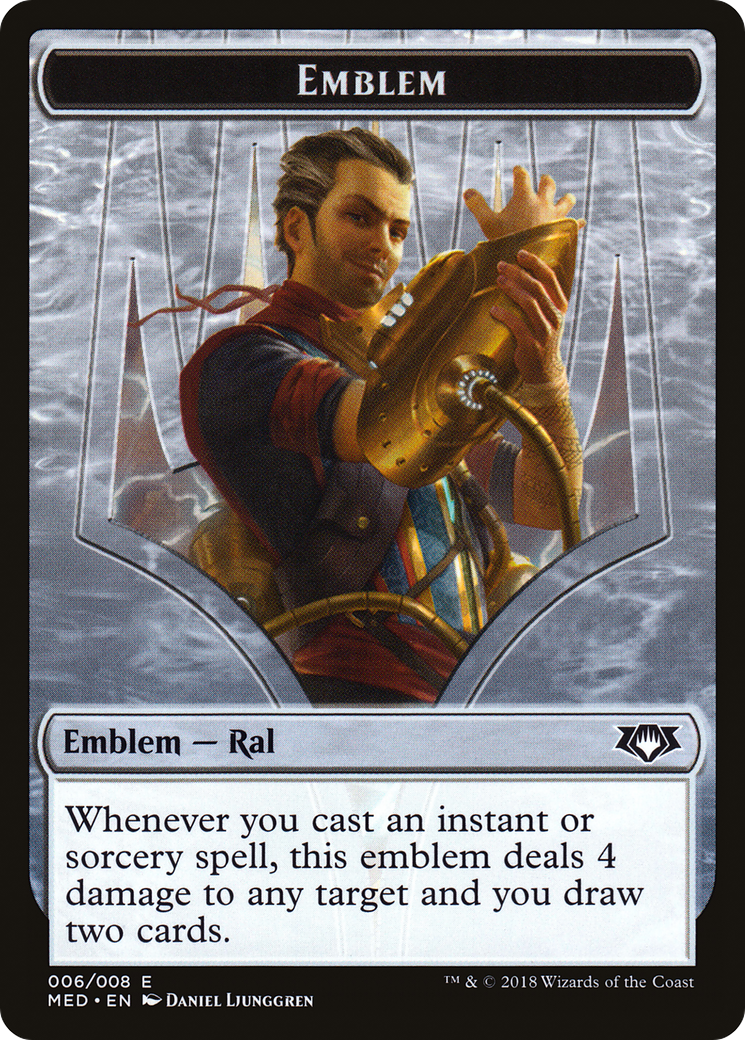 Image of Emblem - Ral, Izzet Viceroy (MED-006) - Mythic Edition Tokens