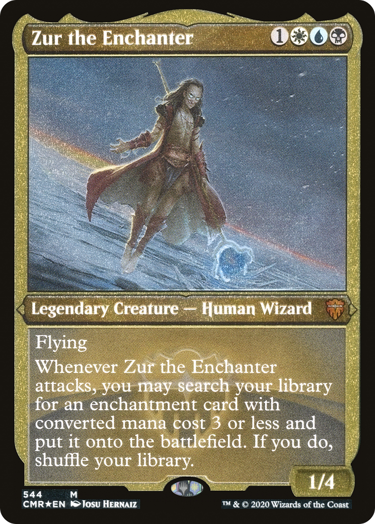 Image of Zur the Enchanter (Foil Etched) (CMR-544) - Commander Legends Foil