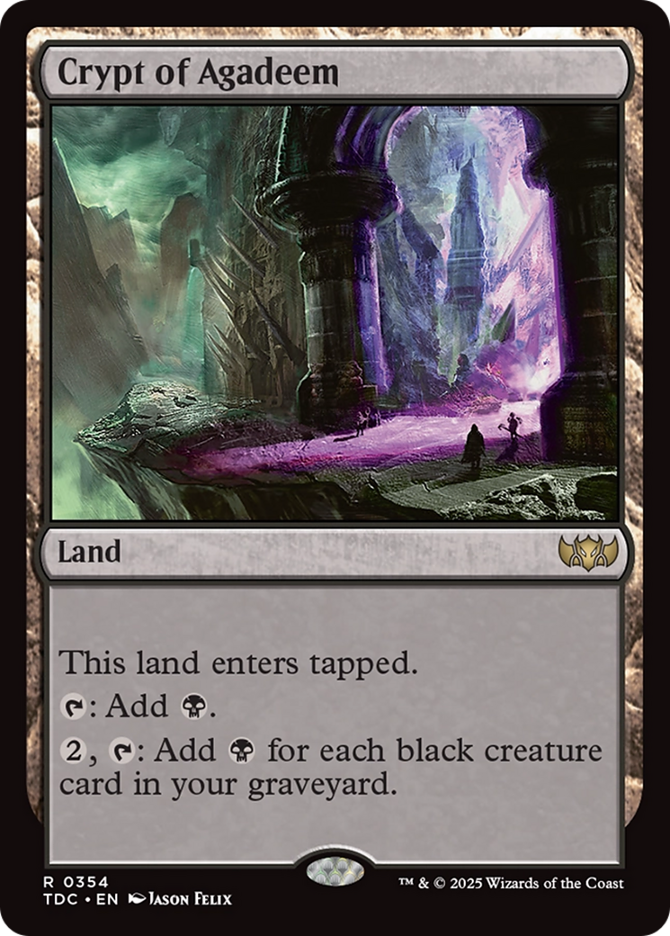 Image of Crypt of Agadeem (TDC-354) - Commander: Tarkir: Dragonstorm