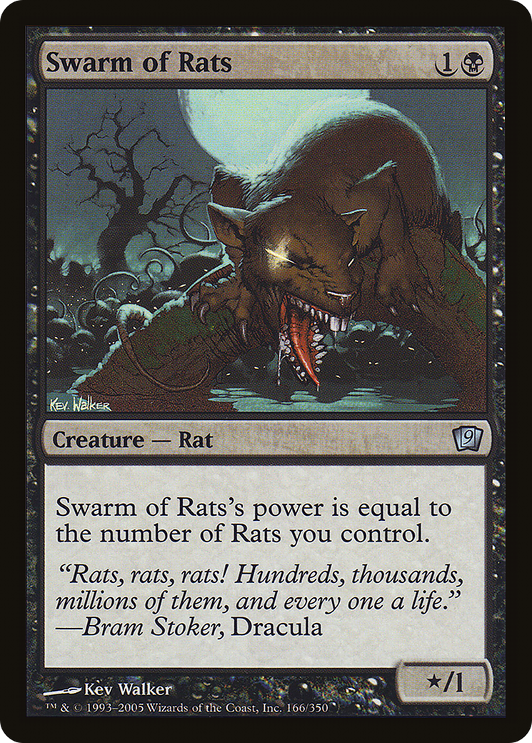 Image of Swarm of Rats (9ED-166) - 9th Edition Foil