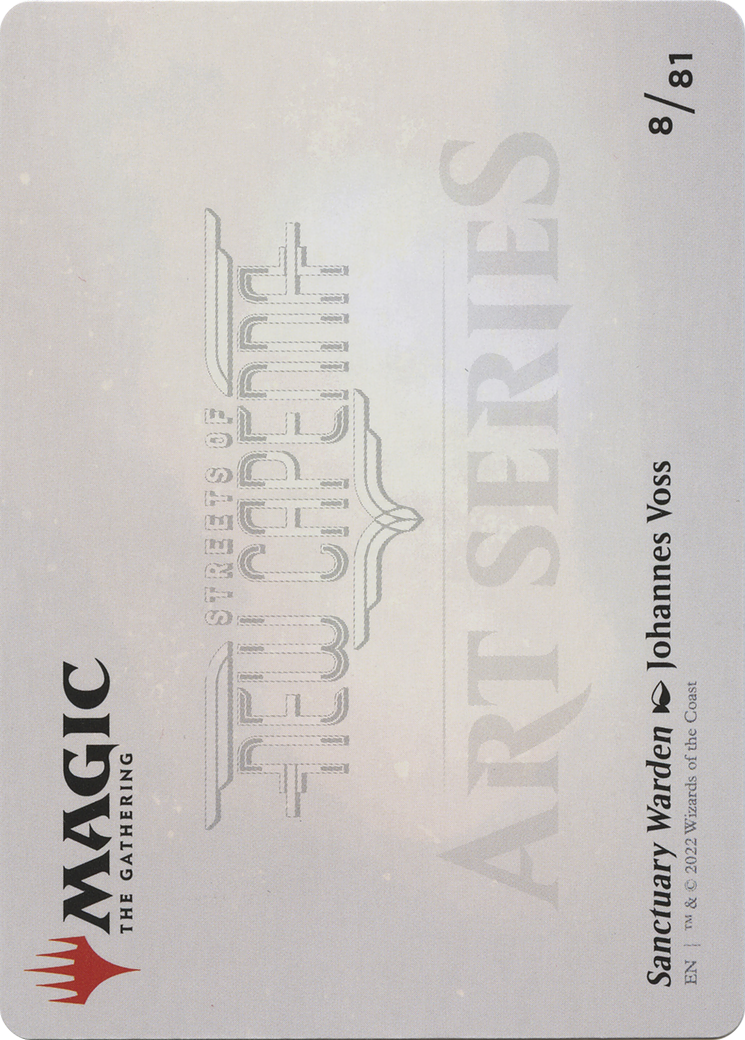 Image of Sanctuary Warden // Sanctuary Warden (ASNC-008) - New Capenna Art Series (Borderless) Foil