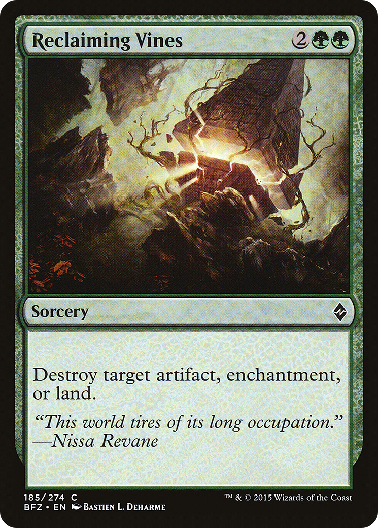 Image of Reclaiming Vines (BFZ-185) - Battle for Zendikar Foil