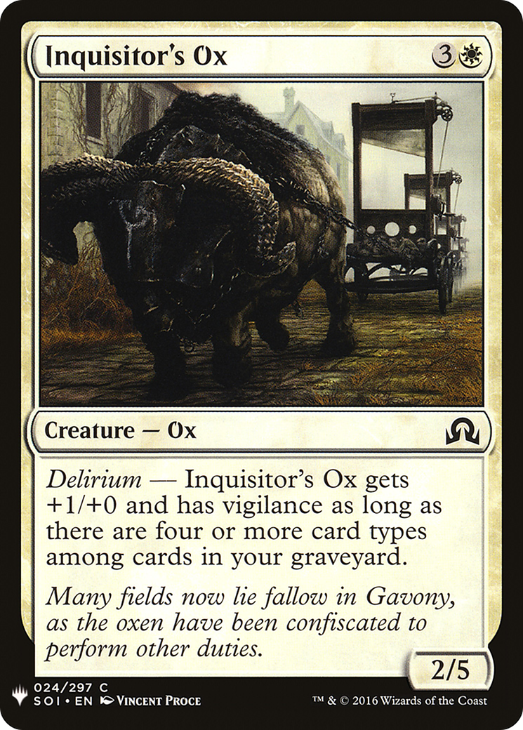 Image of Inquisitor's Ox (LIST-024) - The List
