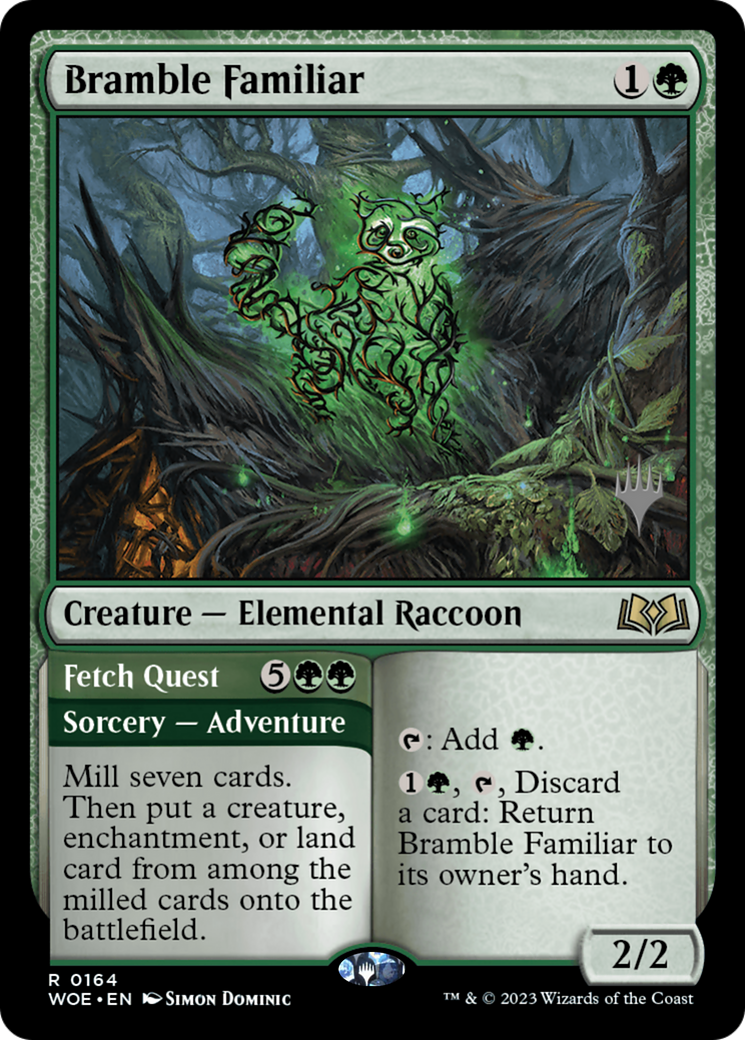 Image of Bramble Familiar (PPWOE-164) - Wilds of Eldraine Promos Foil