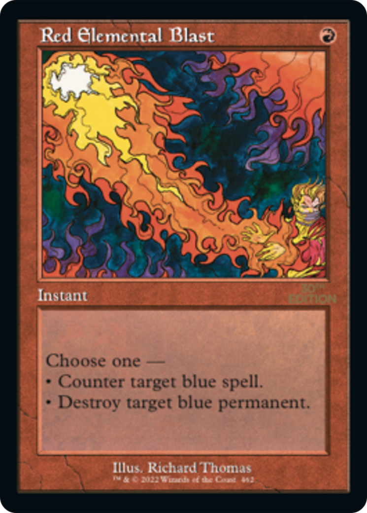 Image of Red Elemental Blast (Retro Frame) (30A-462) - 30th Anniversary Edition