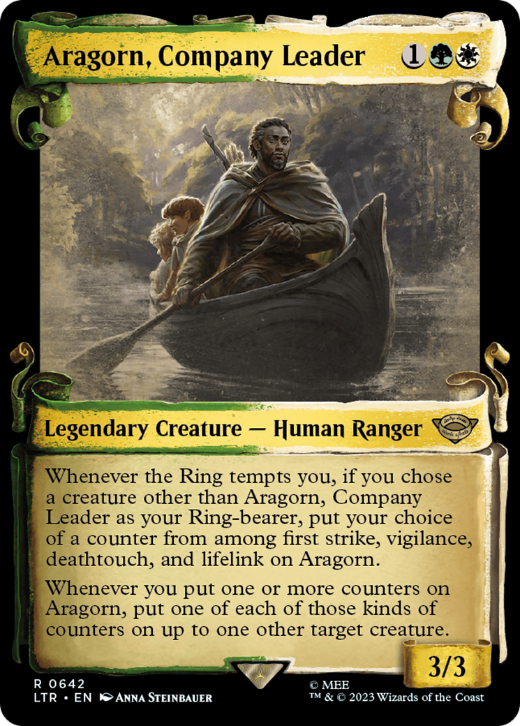 Image of Aragorn, Company Leader (Showcase Scrolls) (LTR-642) - The Lord of the Rings: Tales of Middle-earth: (Showcase) Foil