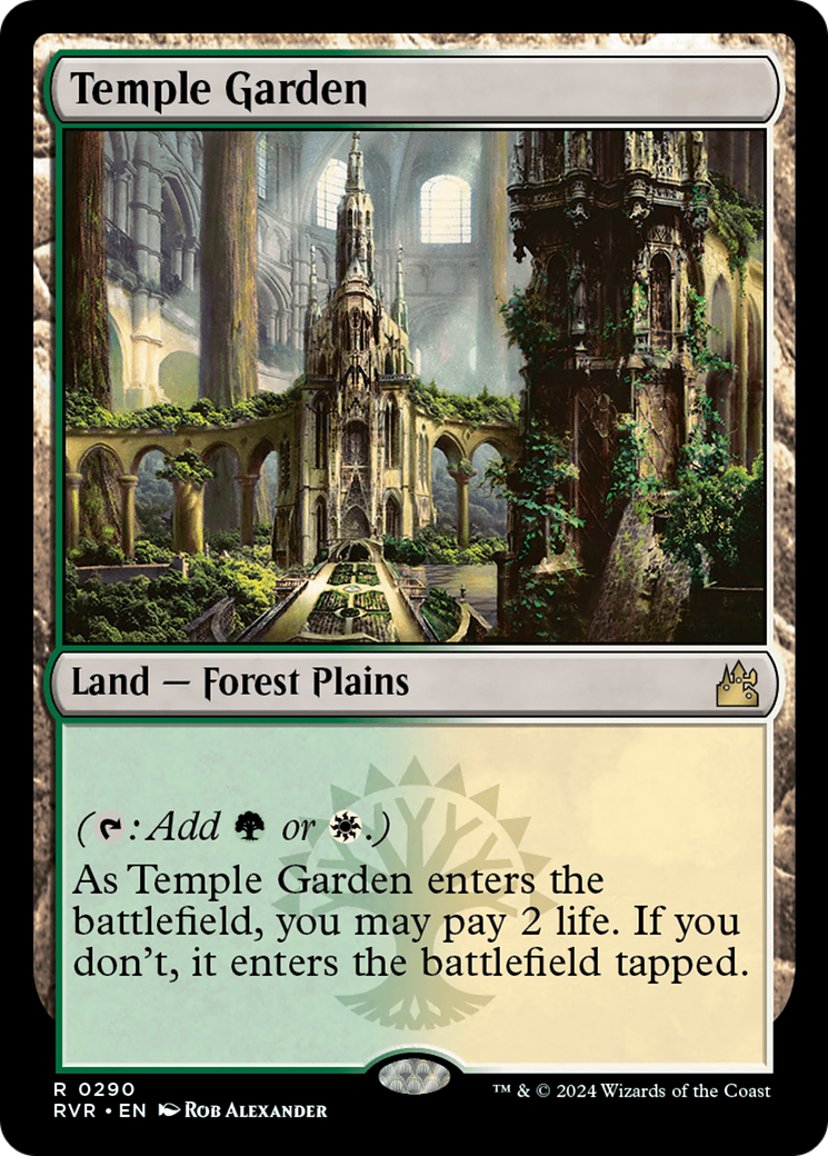 Image of Temple Garden (RVR-290) - Ravnica Remastered Foil