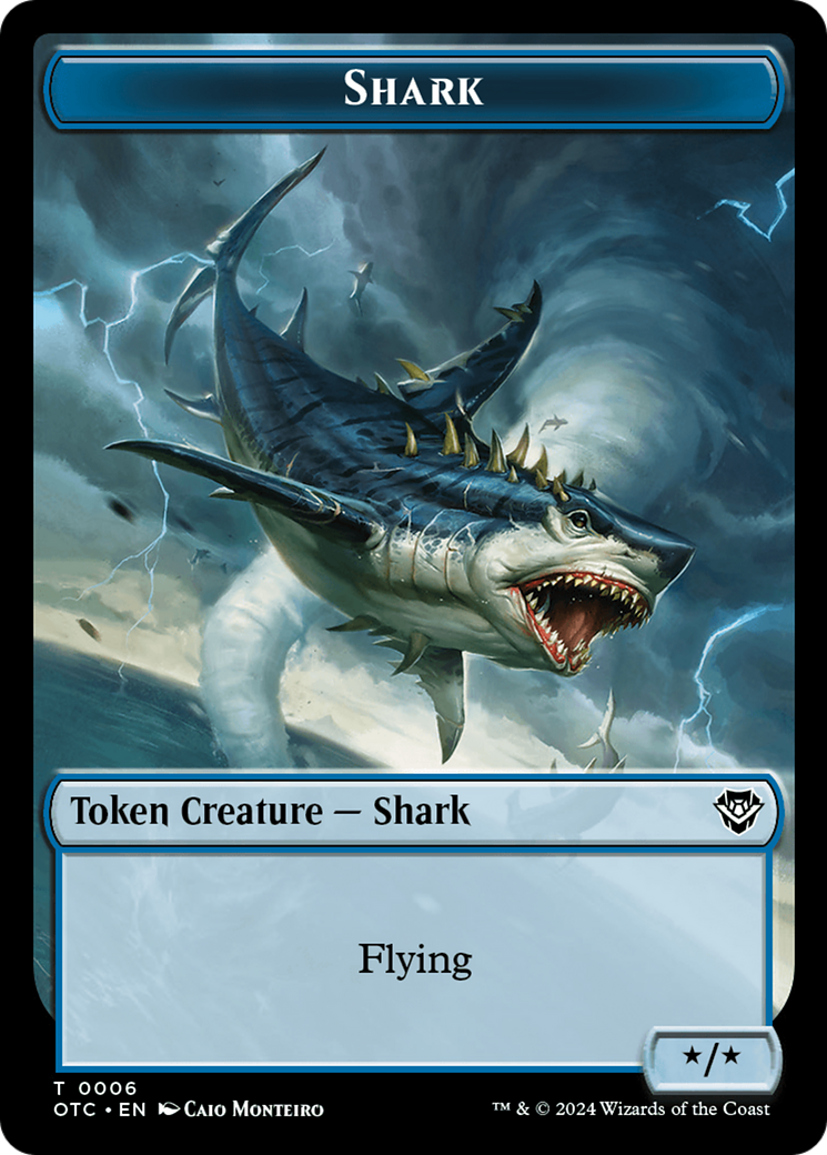 Image of Shark (TOTC-006) - Outlaws of Thunder Junction Commander Tokens Foil