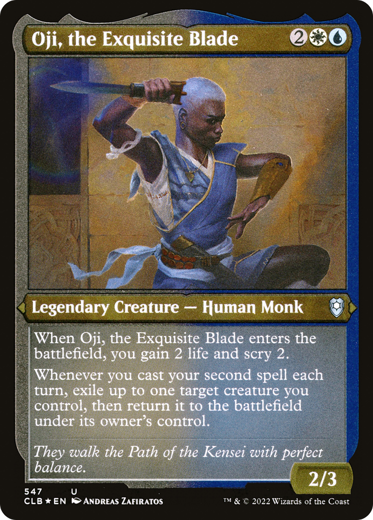 Image of Oji, the Exquisite Blade (CLB-547) - Commander Legends: Battle for Baldur's Gate Etched Foil