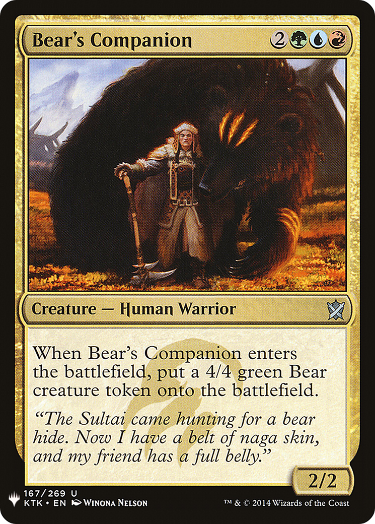 Image of Bear's Companion (LIST-167) - The List