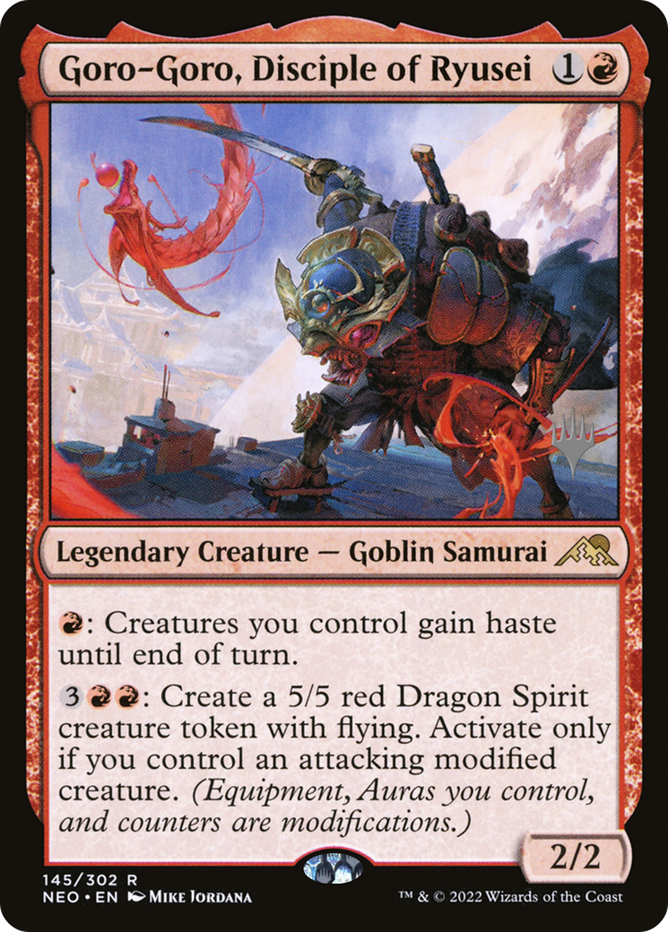 Image of Goro-Goro, Disciple of Ryusei (PPNEO-145) - Kamigawa: Neon Dynasty Promos Foil