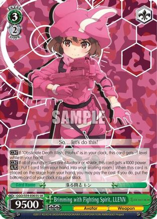 Image of Brimming with Fighting Spirit, LLENN (SR) (GGO/S59-E003S SR) - SAO Alternative–Gun Gale Online