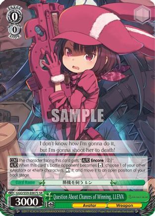 Image of Question About Chances of Winning, LLENN (SR) (GGO/S59-E007S SR) - Gun Gale Online
