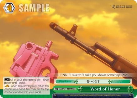 Image of Word of Honor (RRR) (GGO/S59-E031R RRR) - SAO Alternative–Gun Gale Online