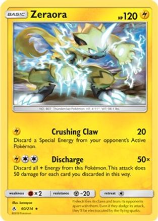 Image of Zeraora 060/214  - Holofoil Deck Exclusives - Holo Rare