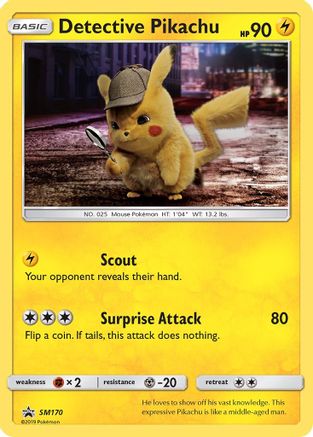 Image of Detective Pikachu SM170  - Holofoil SM Promos - Promo