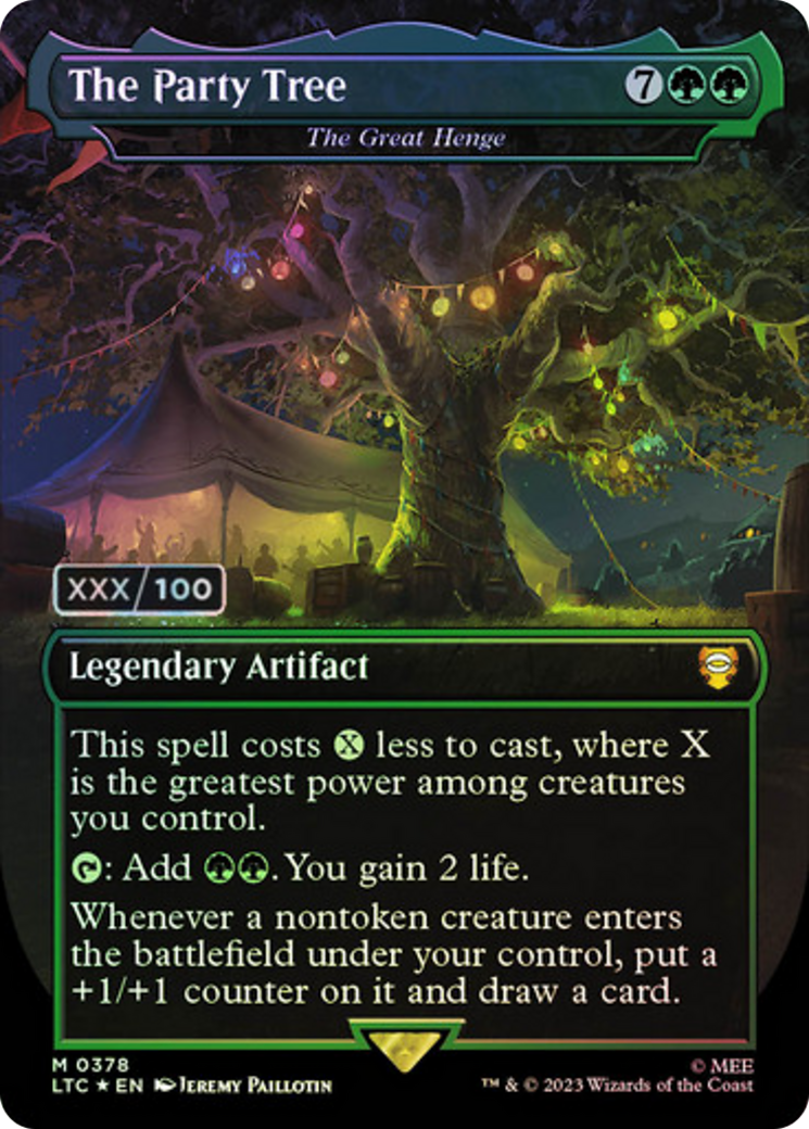 Image of The Party Tree - The Great Henge (Serial Numbered) (LTC-378) - Tales of Middle-earth Commander / The Party Tree (Borderless) Foil