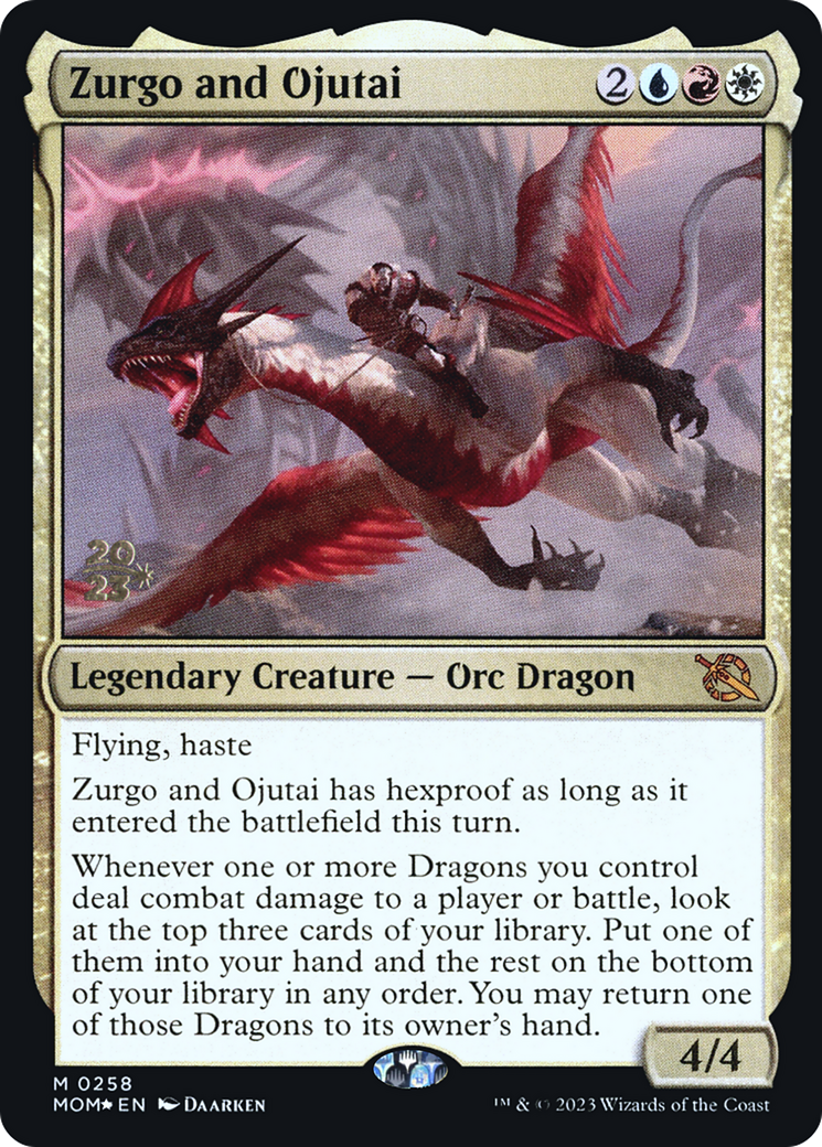 Image of Zurgo and Ojutai (PRE-258) - March of the Machine Promos Foil